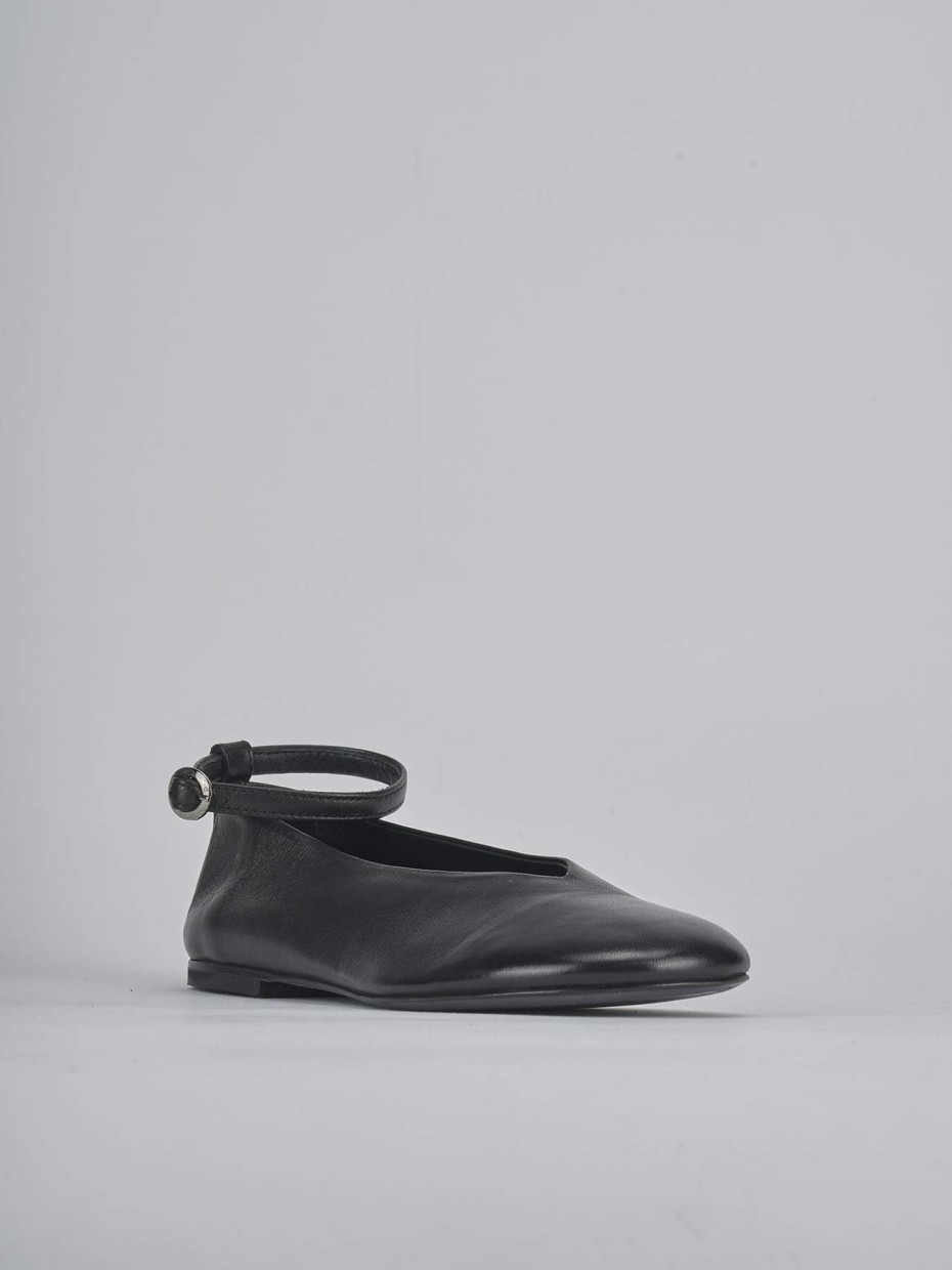 Ballerine tacco 1cm pelle nero