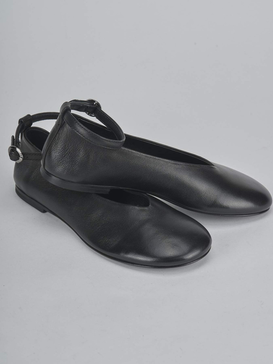 Ballerine tacco 1cm pelle nero