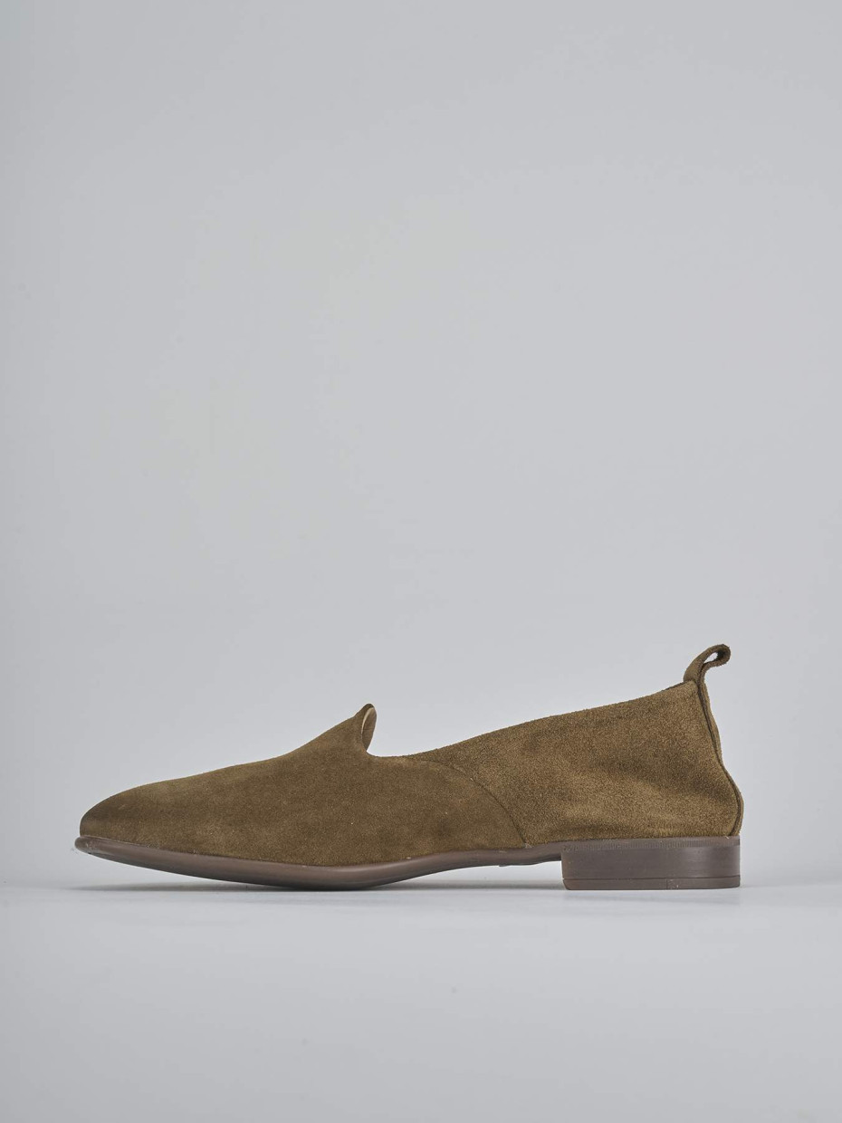 Ballerine tacco 1cm camoscio beige
