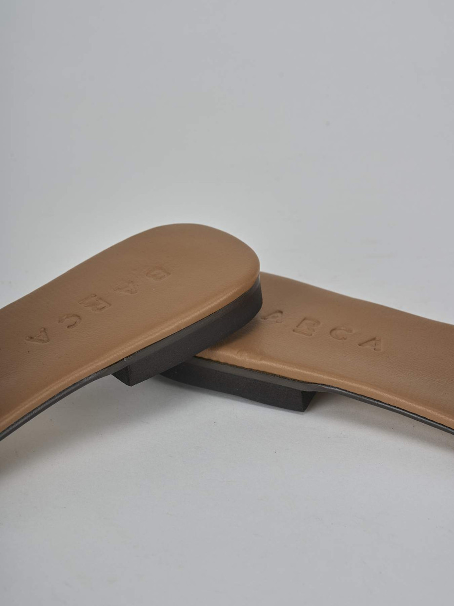 Ciabatte tacco 1cm camoscio testa