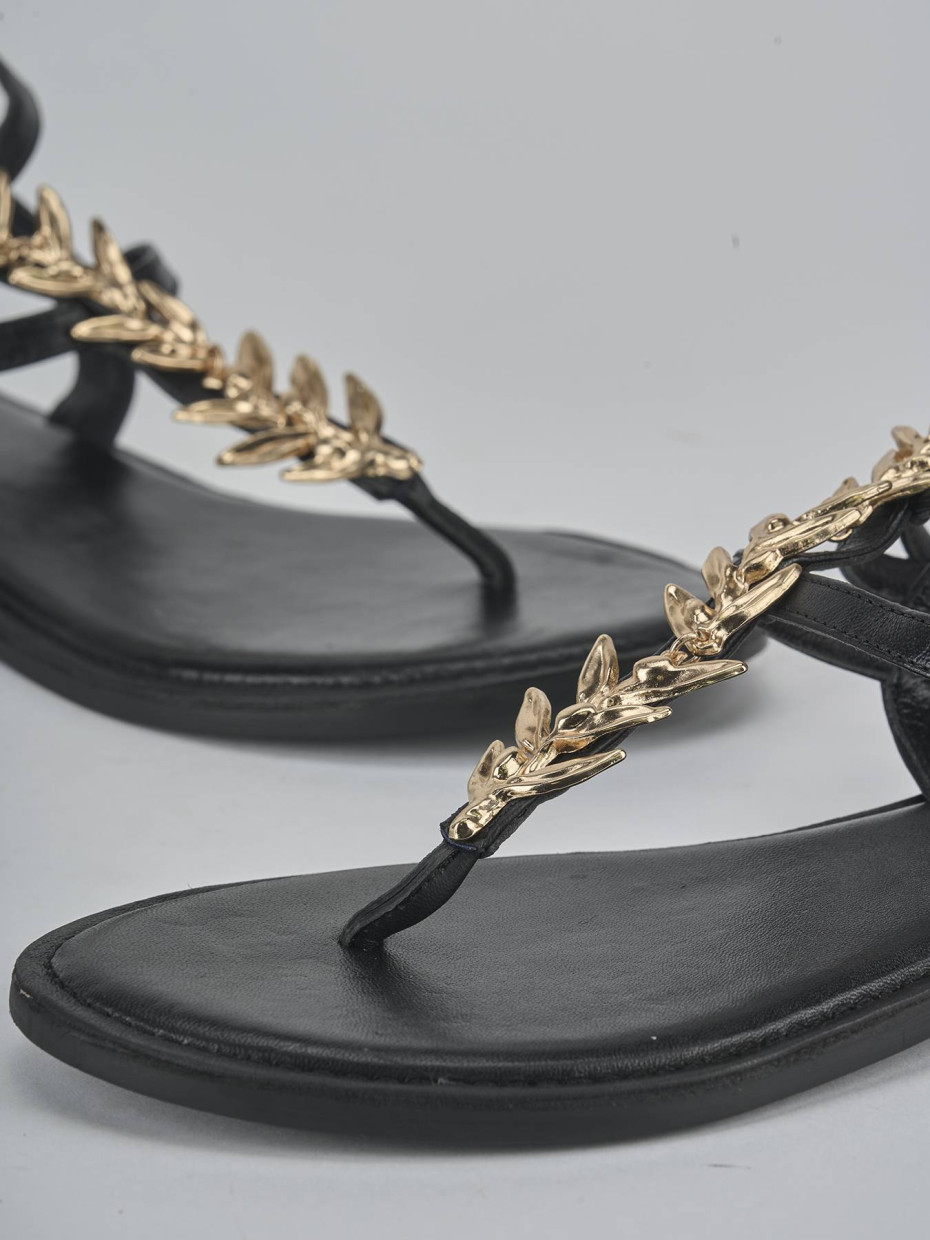 Sandali tacco 1cm pelle nero