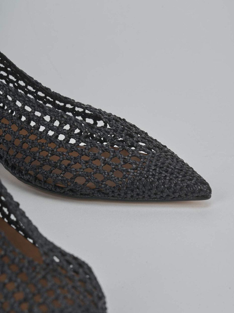Ballerine tacco 1cm pelle nero