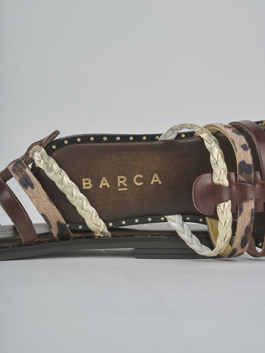 Ciabatte tacco 1cm pelle testa