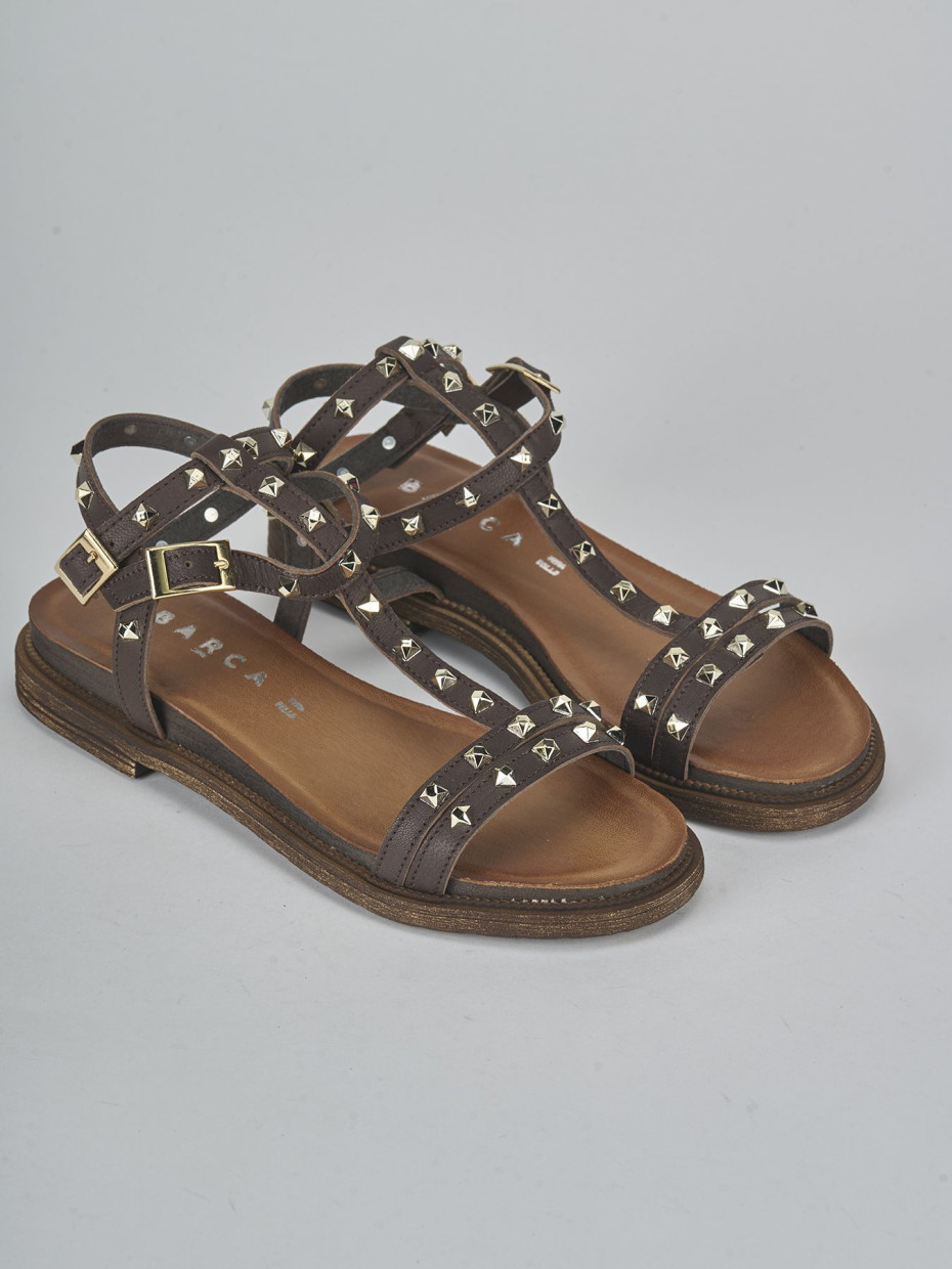 Sandali tacco 1cm pelle testa