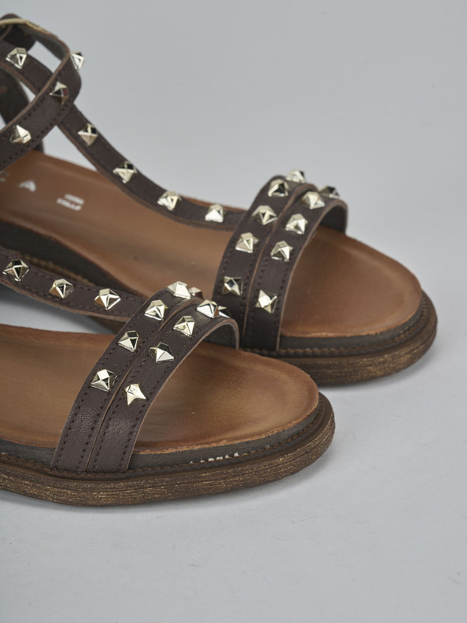 Sandali tacco 1cm pelle testa