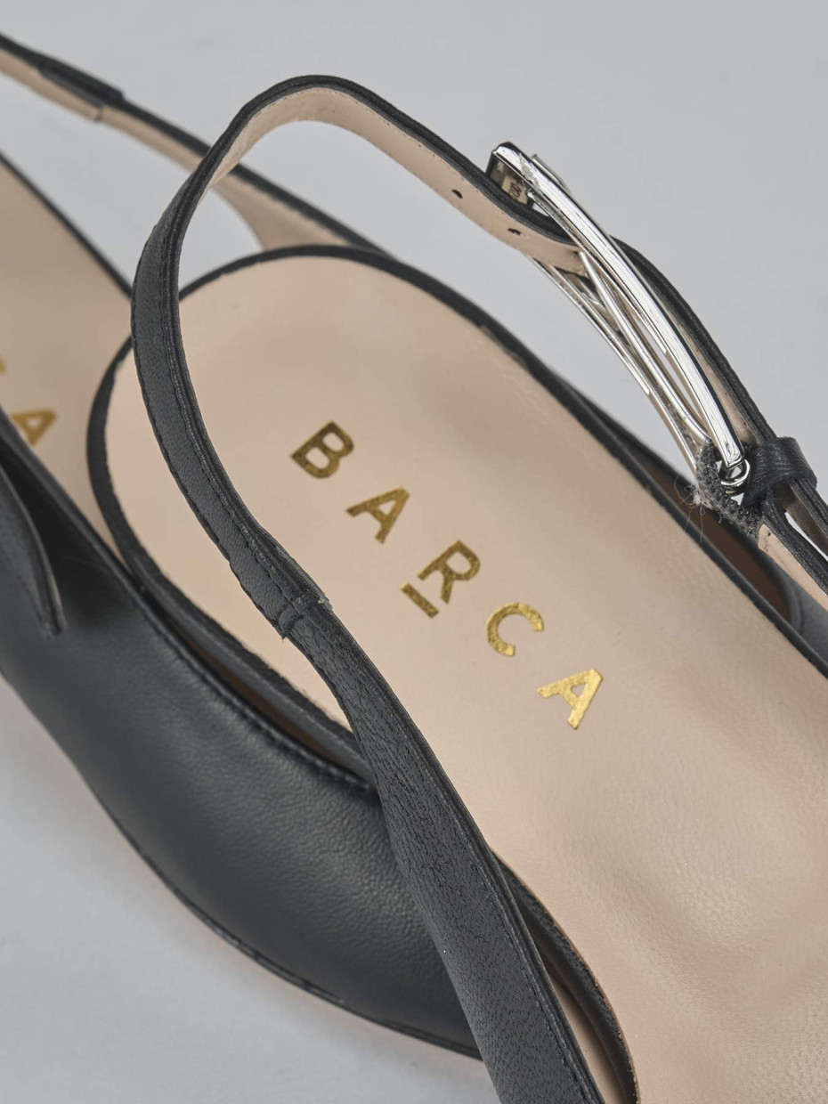 Ballerine tacco 2cm pelle nero