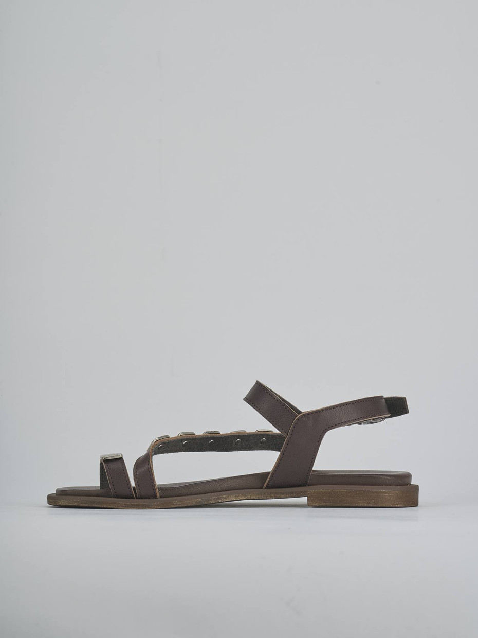 Sandali tacco 1cm pelle testa