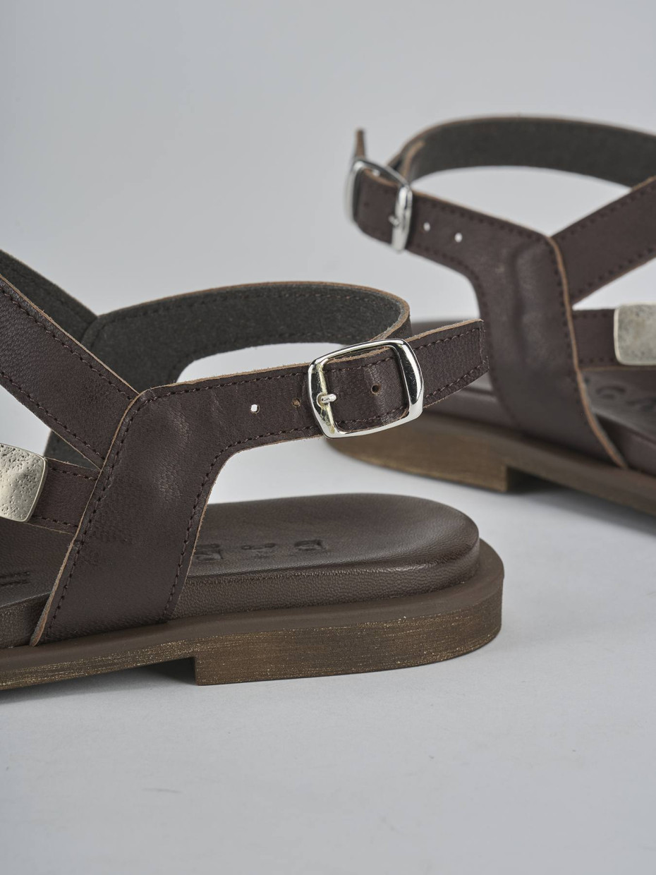 Sandali tacco 1cm pelle testa