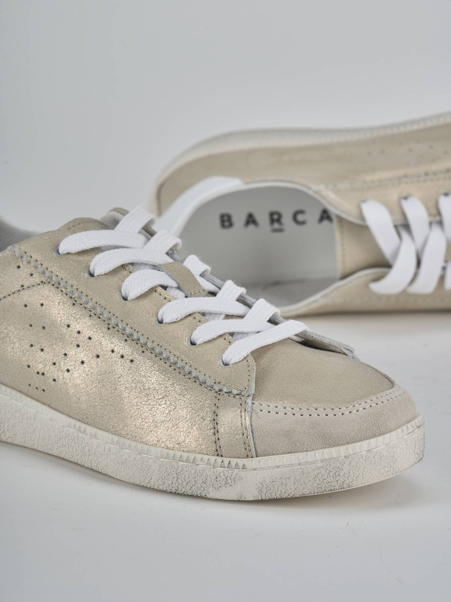 Sneakers pelle oro