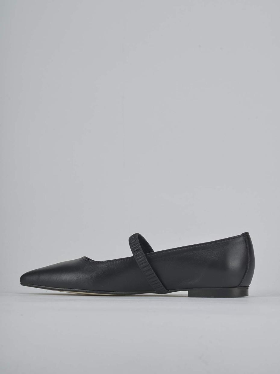 Ballerine tacco 1cm pelle nero
