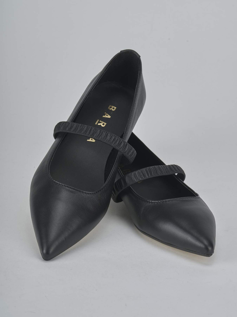 Ballerine tacco 1cm pelle nero