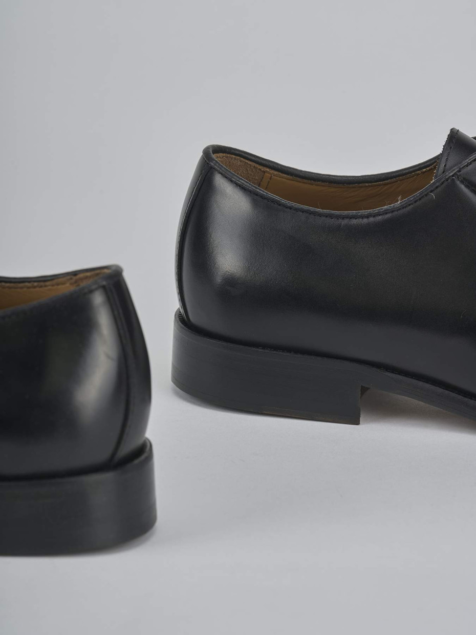 Stringate tacco 1cm pelle nero