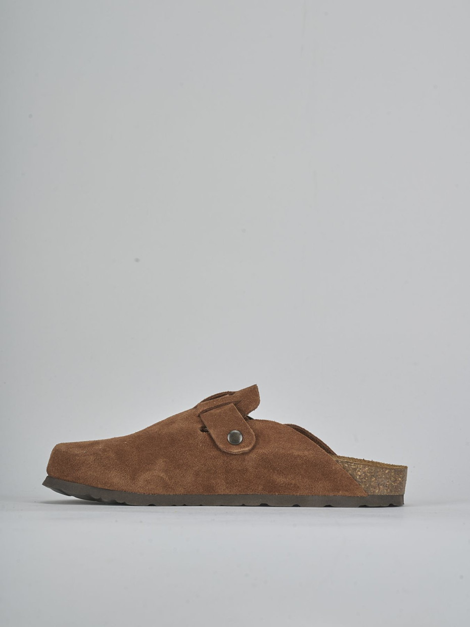 Sabot tacco 1cm camoscio testa
