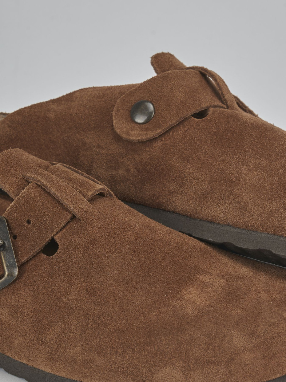 Sabot tacco 1cm camoscio testa