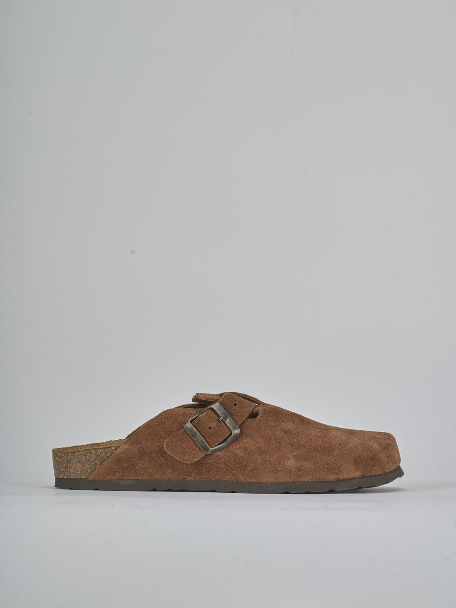Sabot tacco 1cm camoscio testa