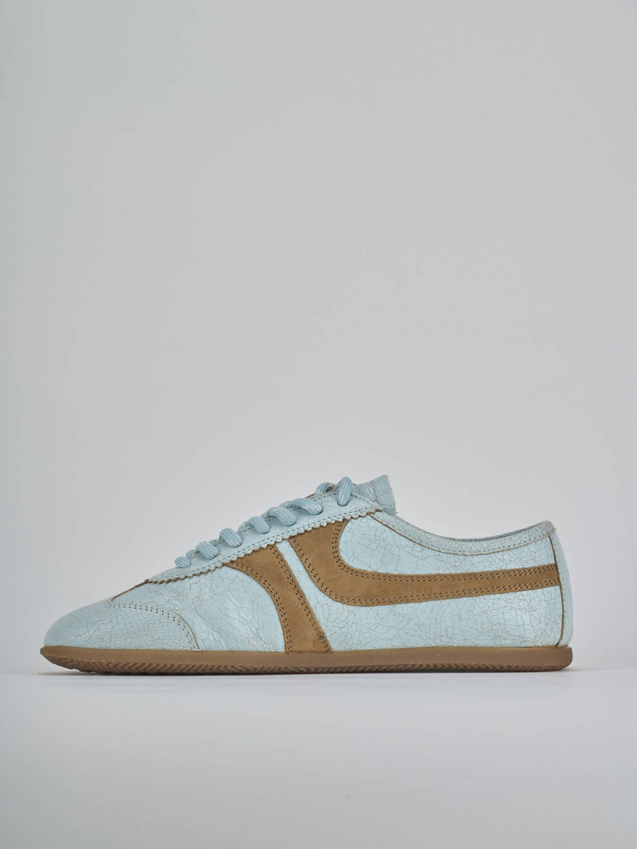 Sneakers pelle azzurro