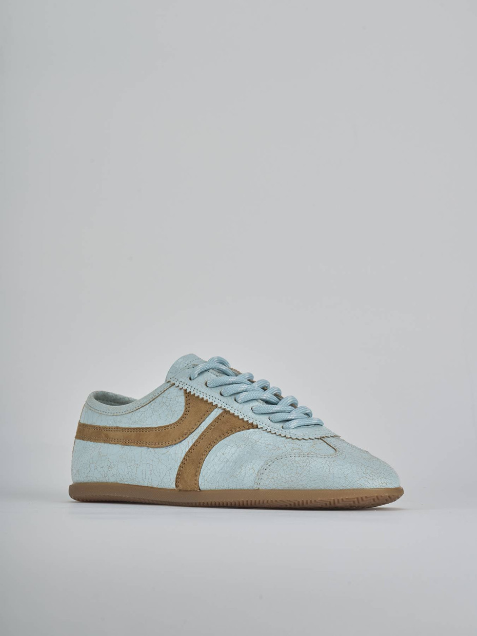 Sneakers pelle azzurro