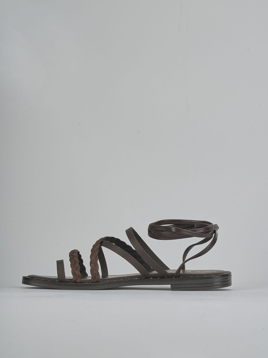 Sandali tacco 1cm pelle testa