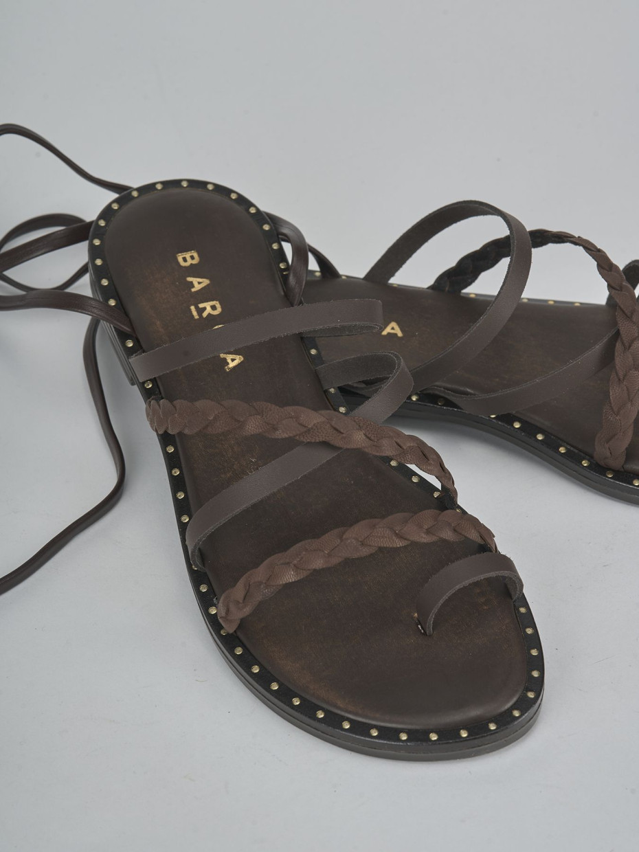 Sandali tacco 1cm pelle testa