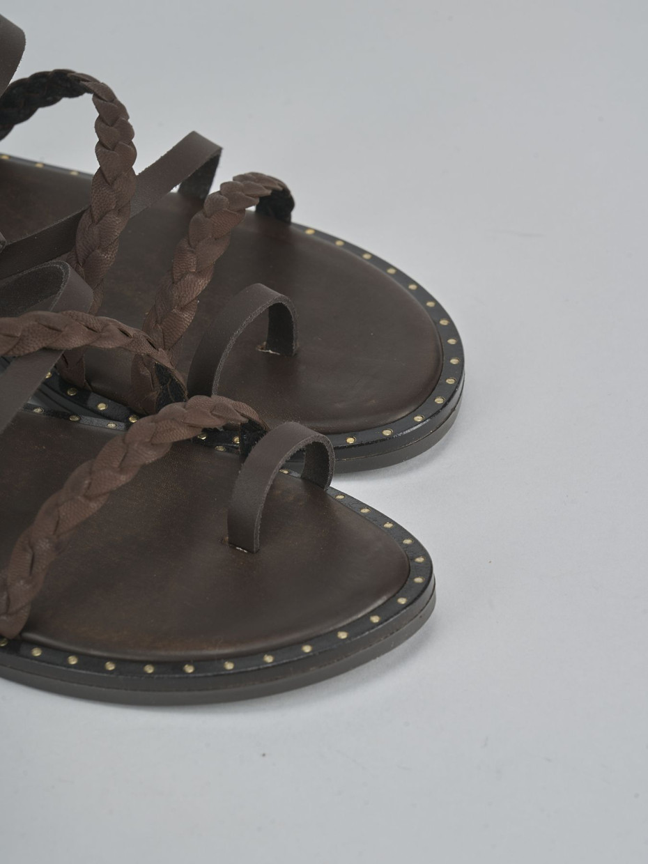 Sandali tacco 1cm pelle testa