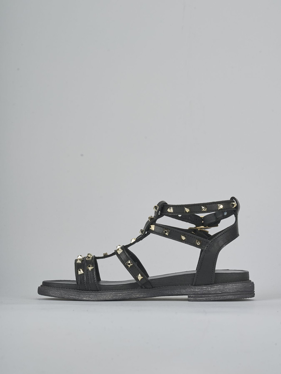 Sandali tacco 2cm pelle nero