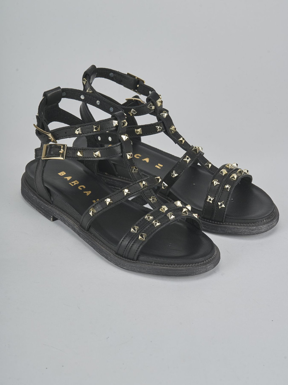 Sandali tacco 2cm pelle nero