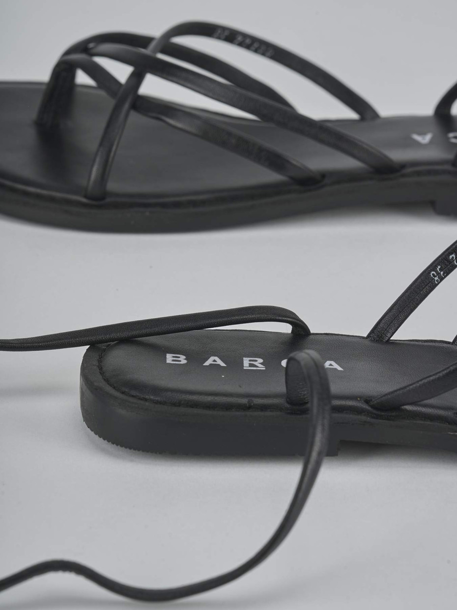 Sandali tacco 1cm pelle nero