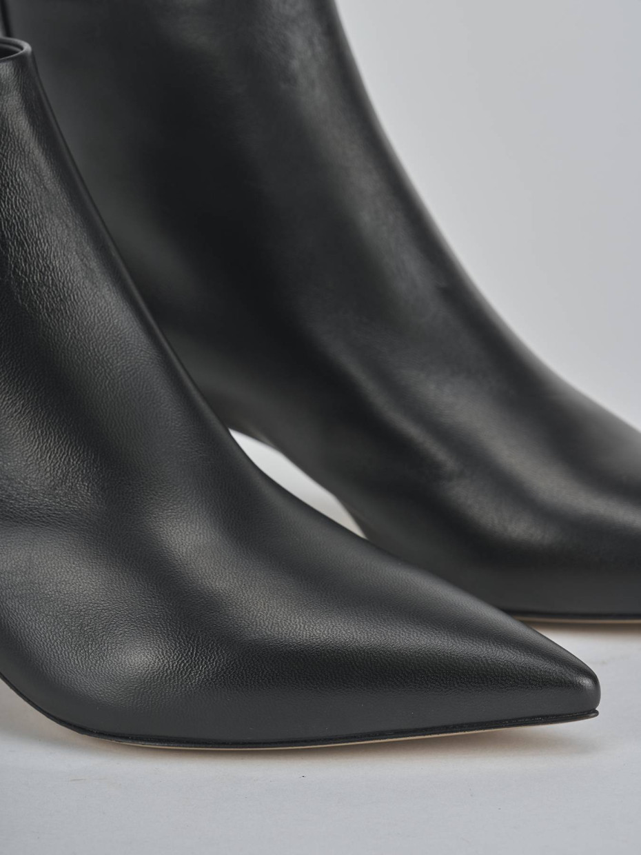 Stivaletti tacco 5cm pelle nero