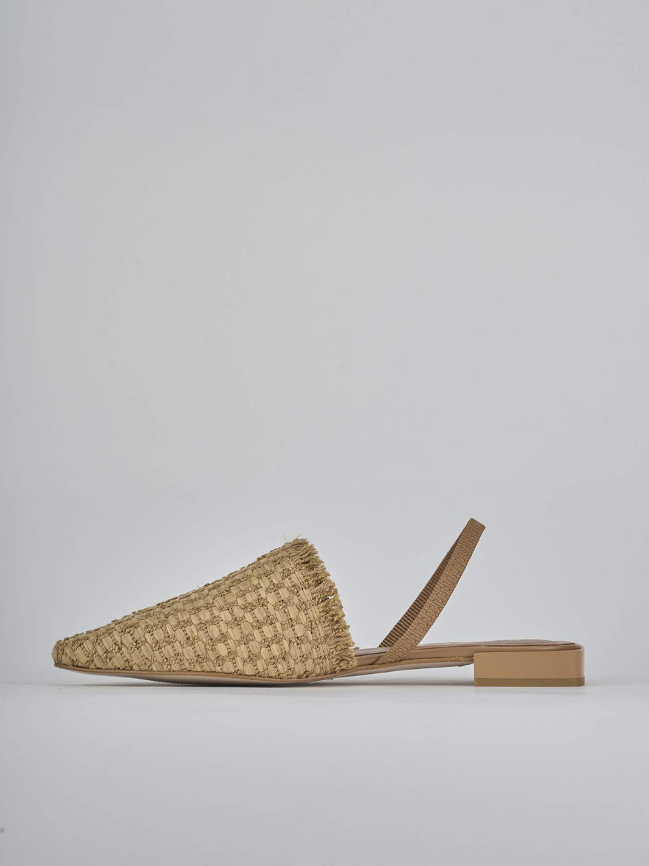 Ballerine tacco 1cm pelle marrone