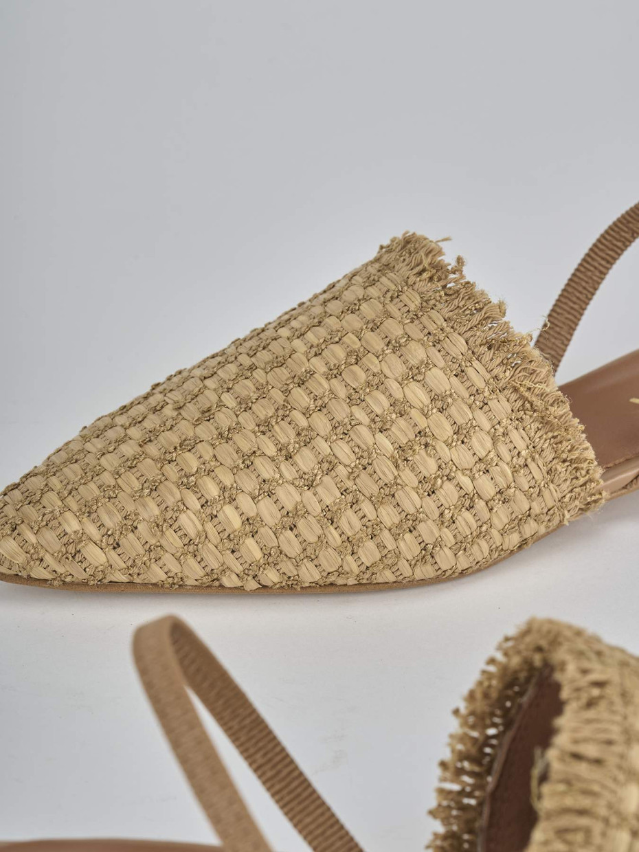 Ballerine tacco 1cm pelle marrone