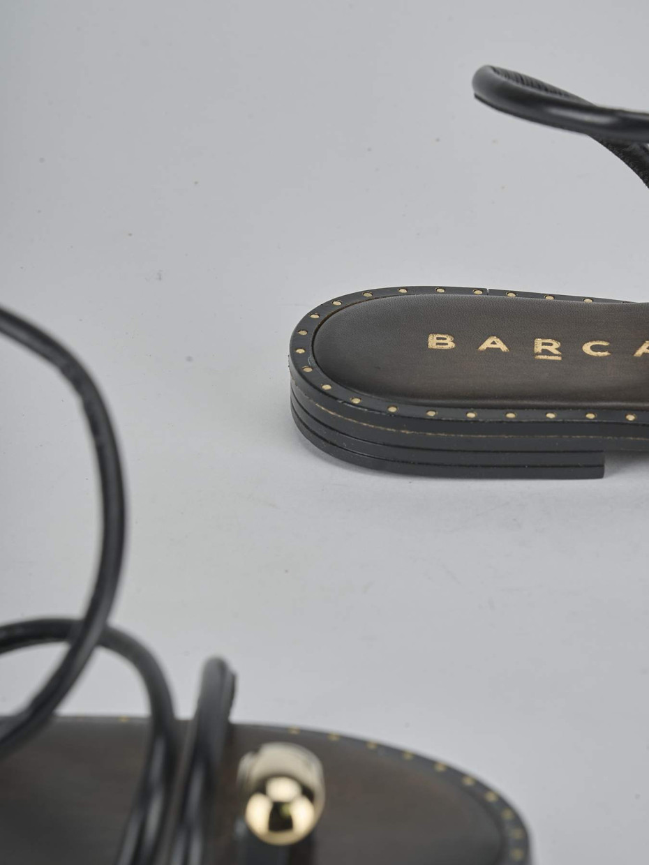 Sandali tacco 1cm pelle nero