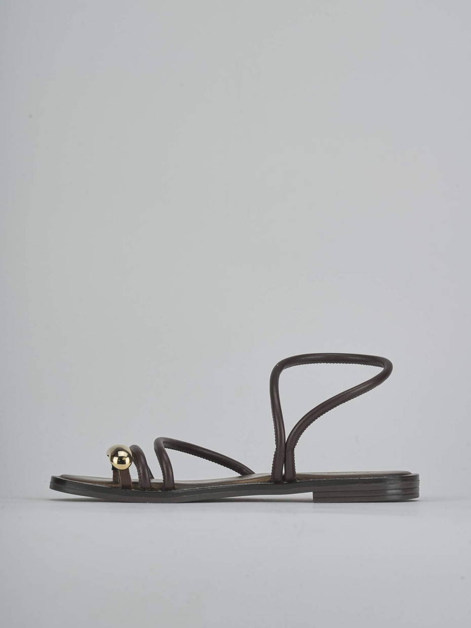 Sandali tacco 1cm pelle testa