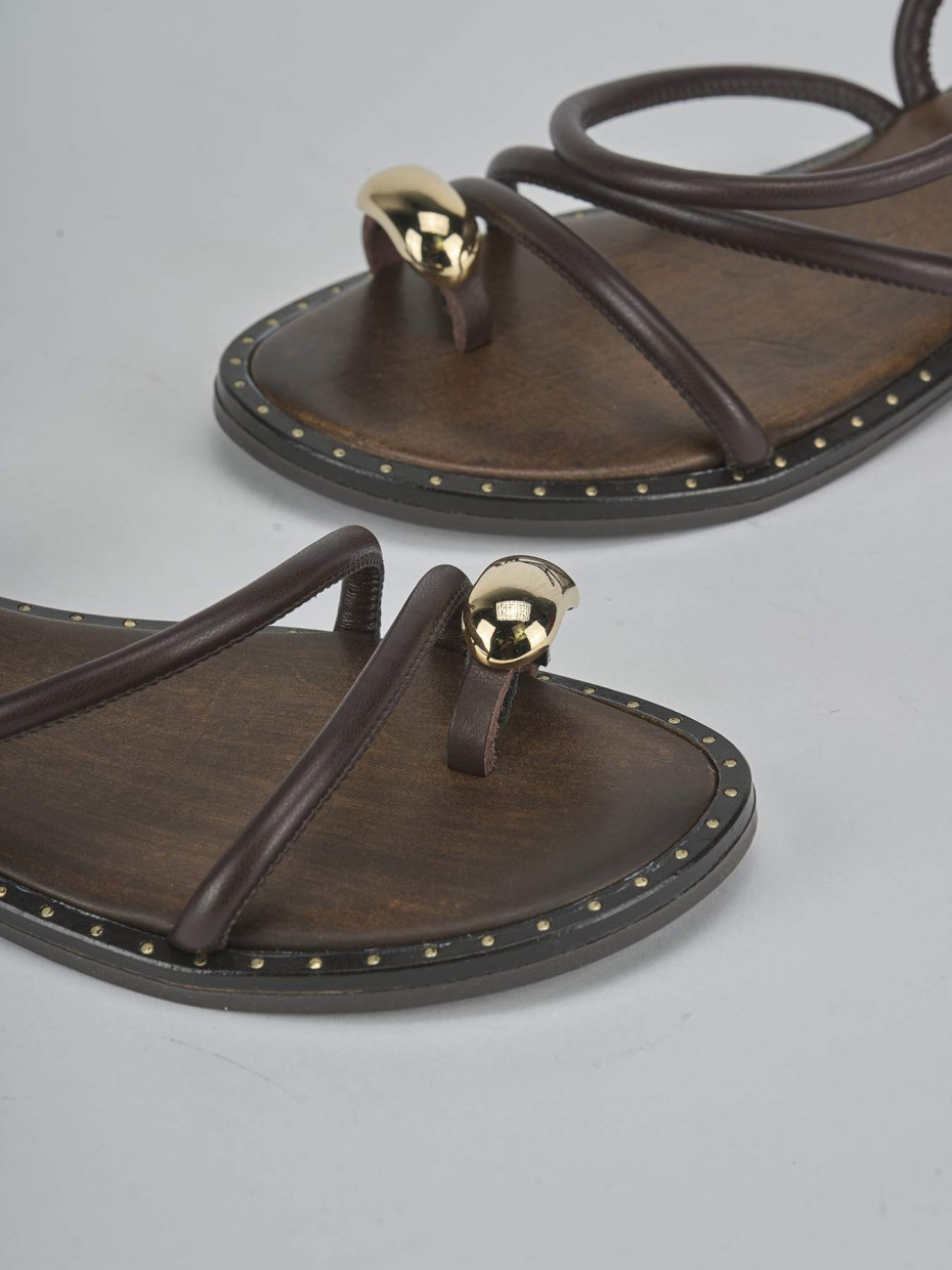 Sandali tacco 1cm pelle testa