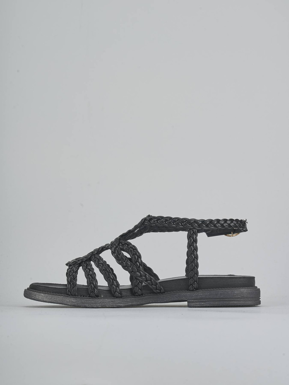 Sandali tacco 2cm pelle nero