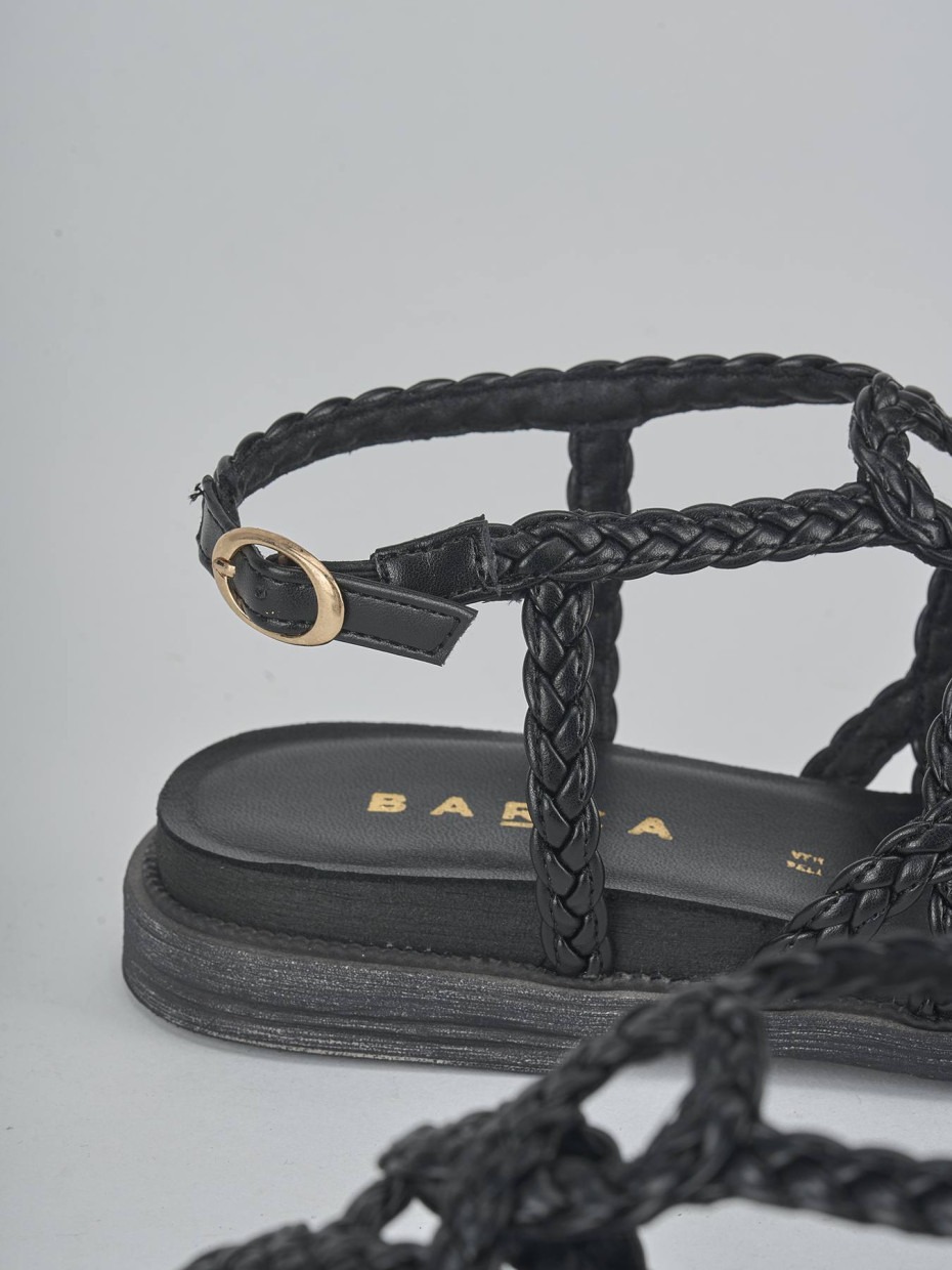 Sandali tacco 2cm pelle nero