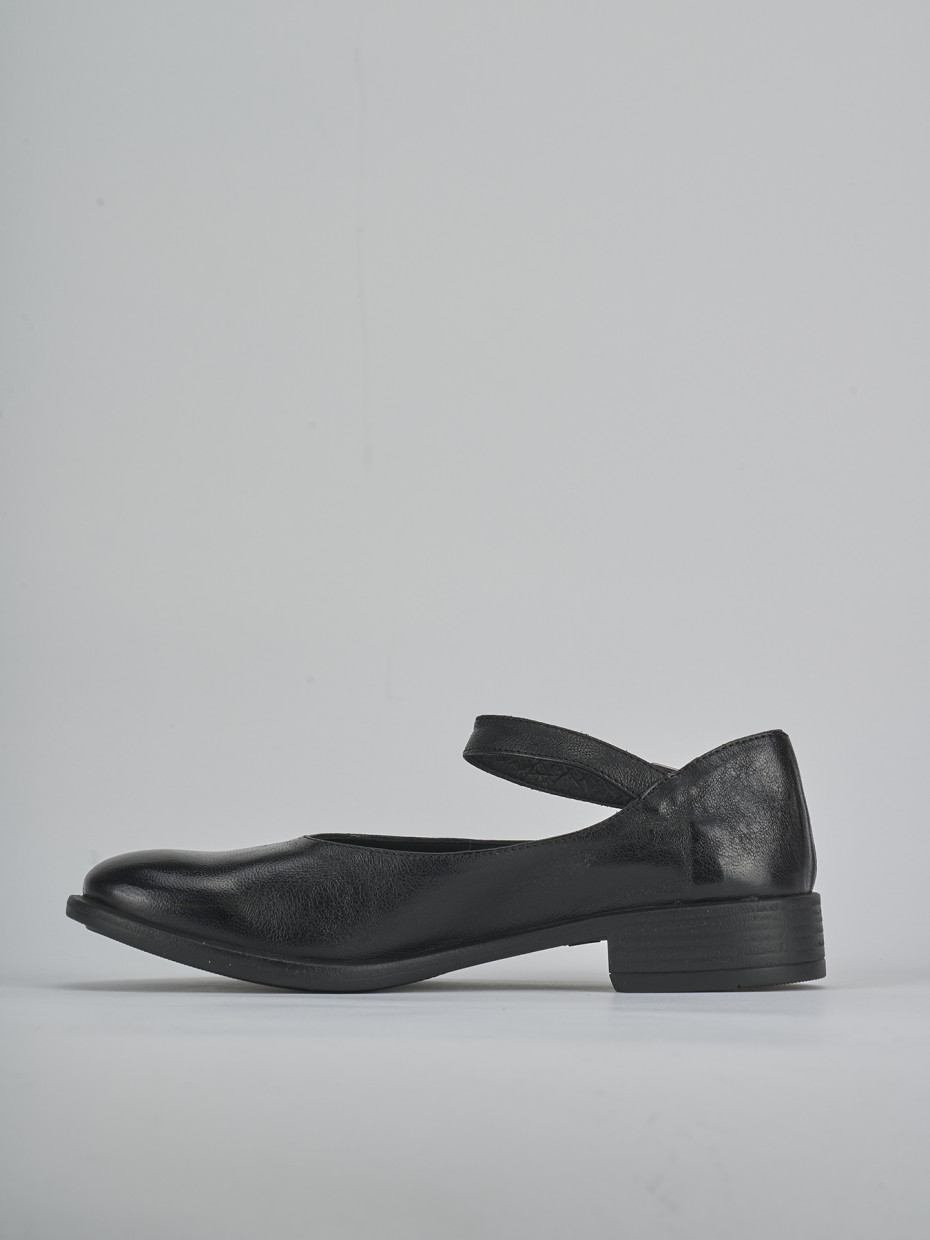 Ballerine tacco 2cm pelle nero