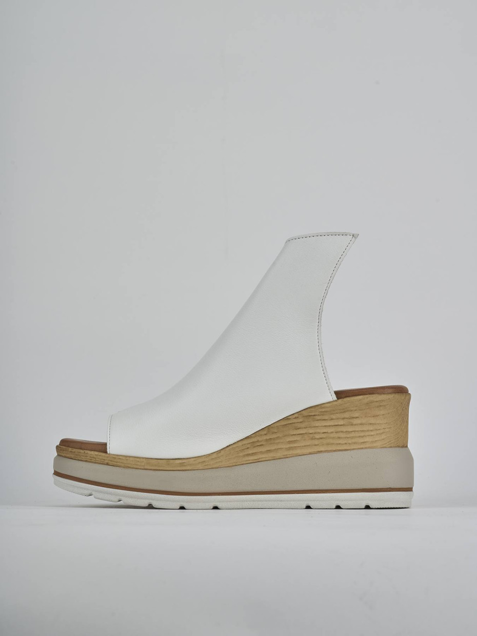 Ciabatte tacco 10cm pelle bianco