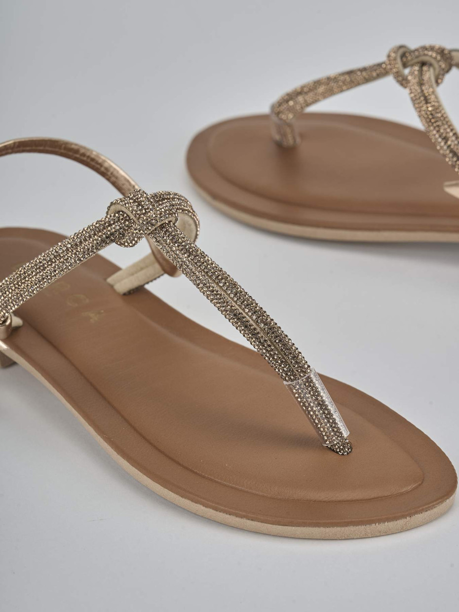 Sandalo infradito tacco 1 cm rosa pelle