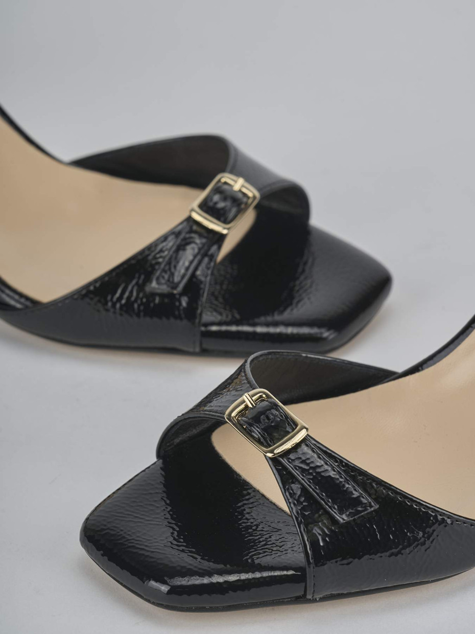 Sandali tacco 7cm vernice nero
