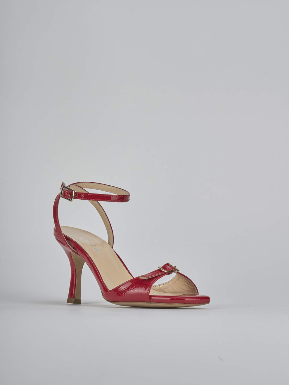Sandali tacco 7cm vernice rosso