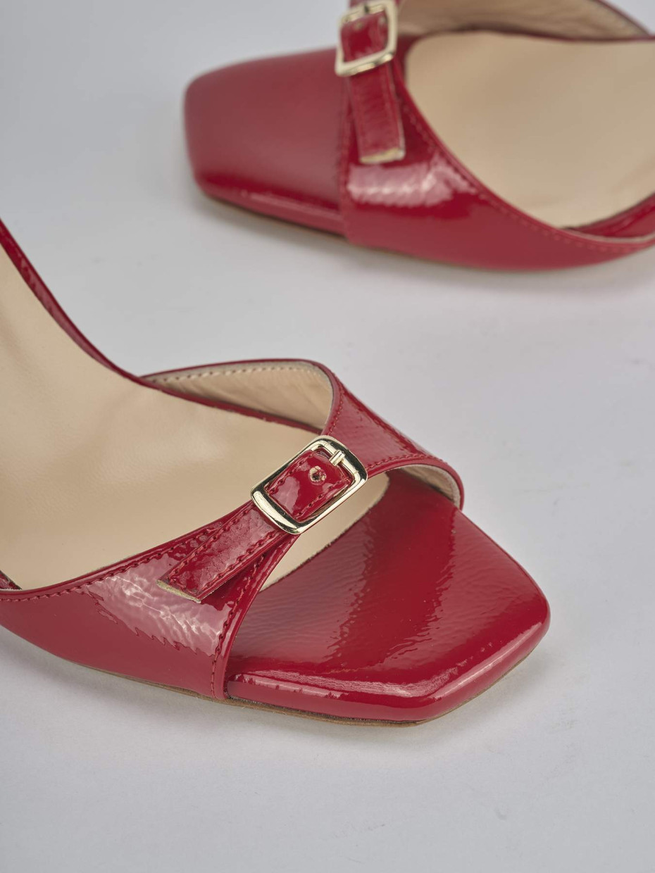 Sandali tacco 7cm vernice rosso