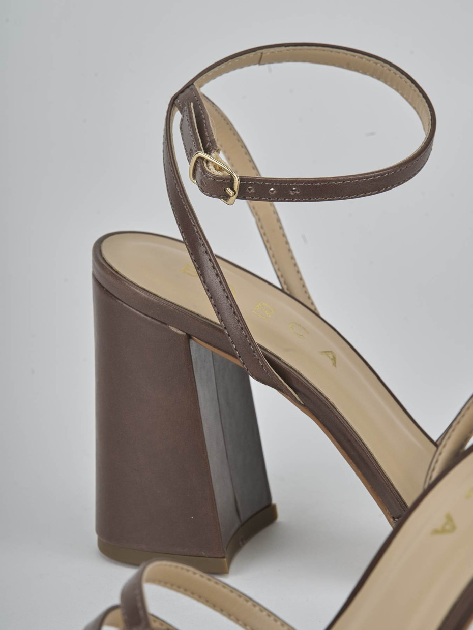 Sandali tacco 8cm pelle testa