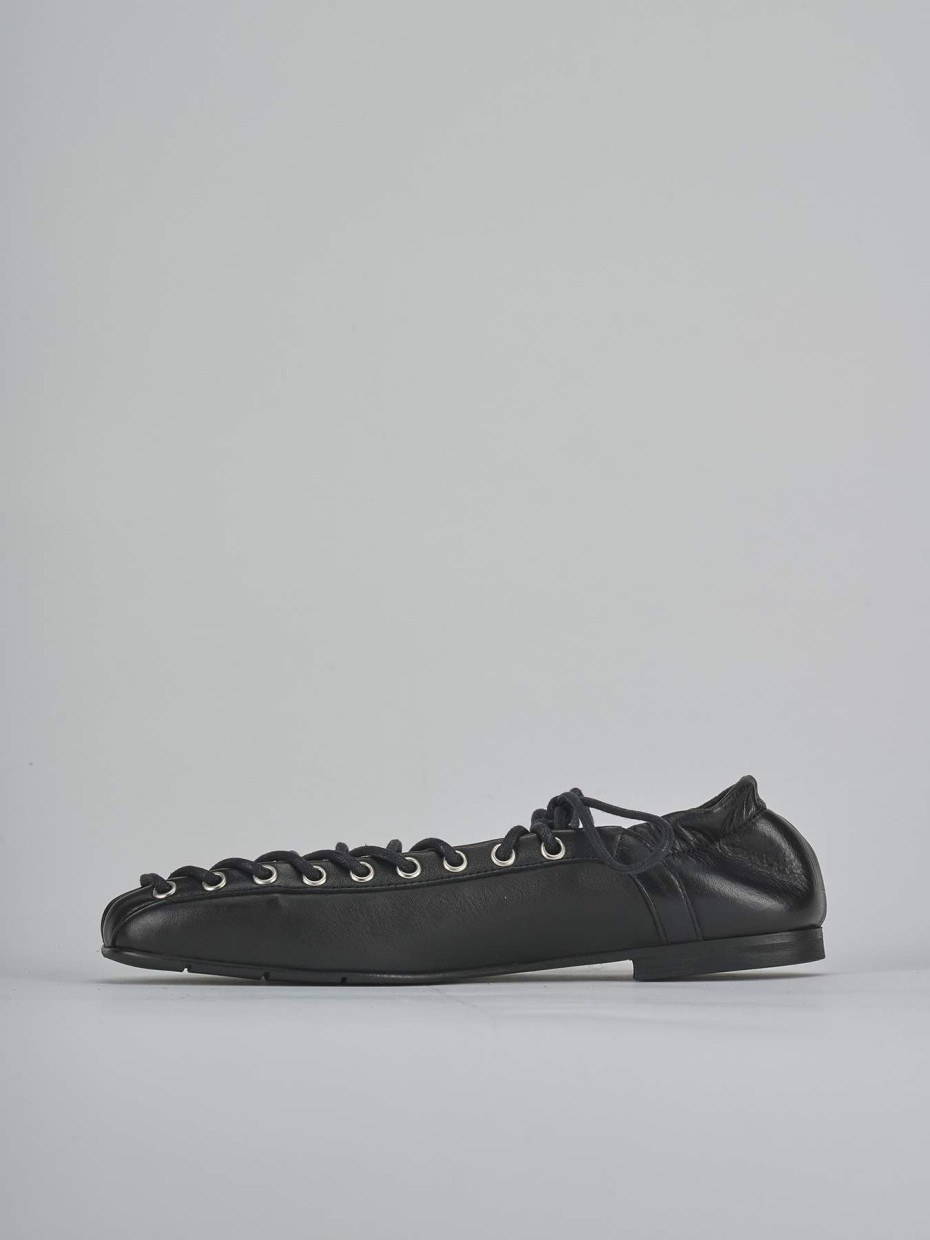 Ballerine tacco 1cm pelle nero