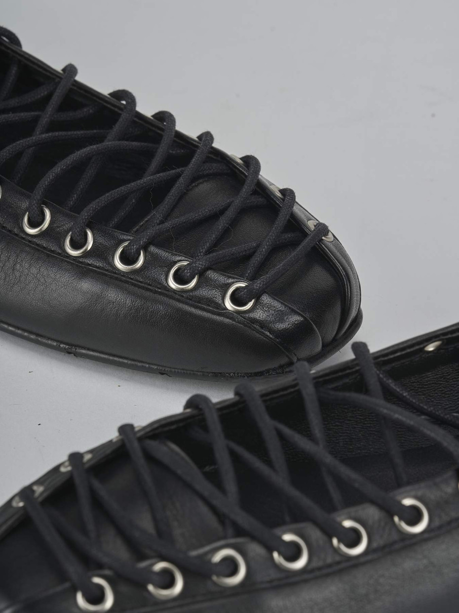 Ballerine tacco 1cm pelle nero