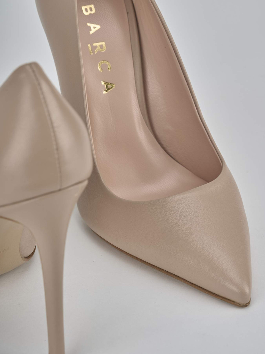 Décolleté e slingback tacco 10cm pelle rosa