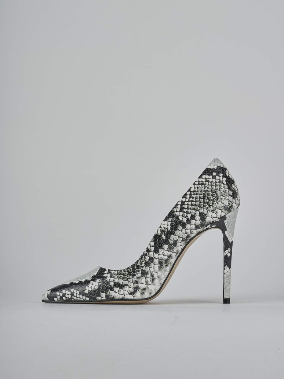Décolleté e slingback tacco 10cm pitone beige