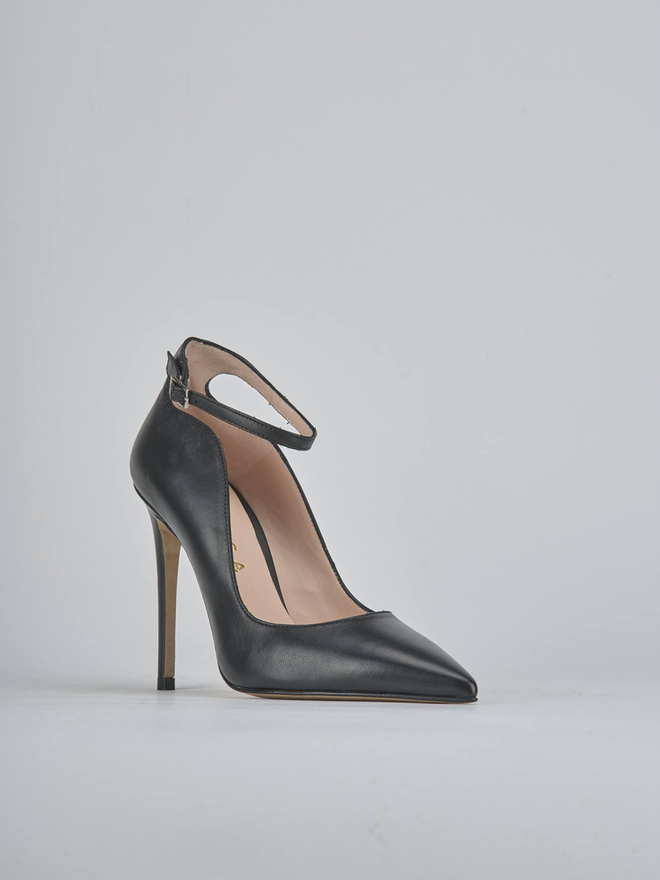 Décolleté e slingback tacco 11cm pelle nero