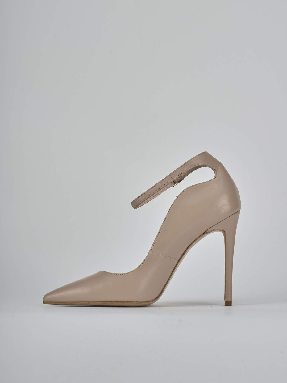 Décolleté e slingback tacco 11cm pelle rosa