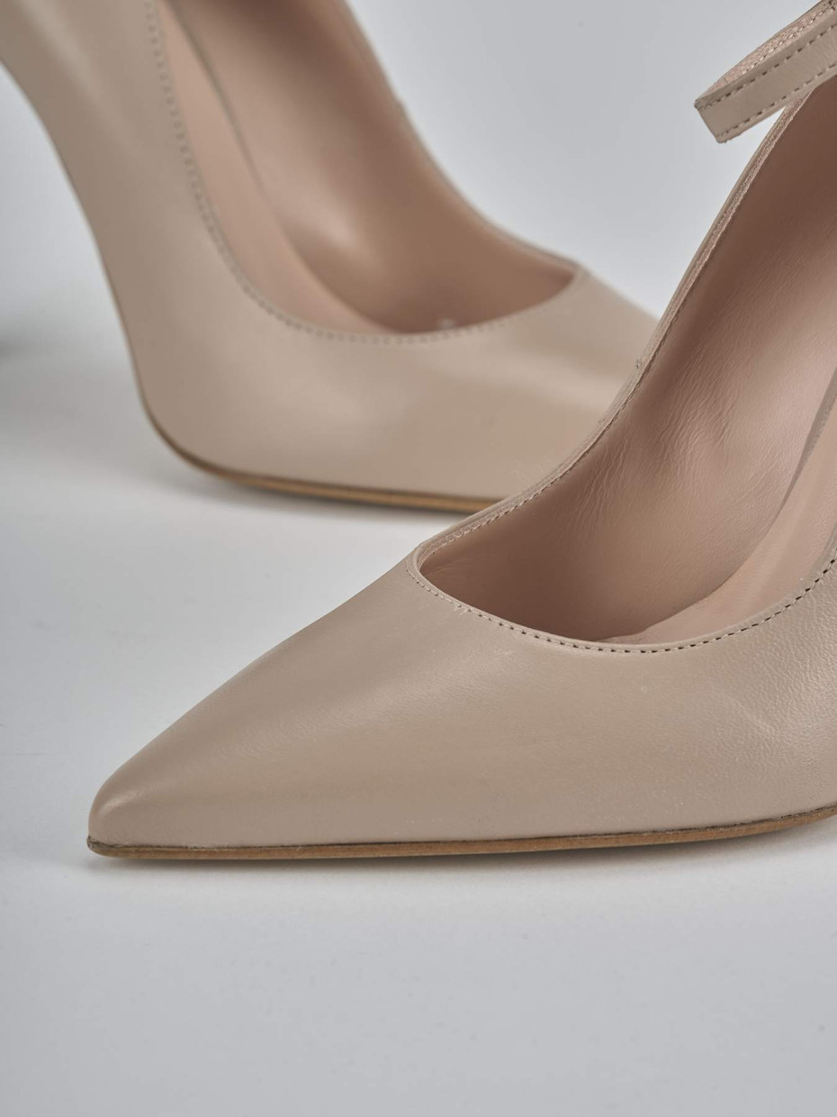 Décolleté e slingback tacco 11cm pelle rosa
