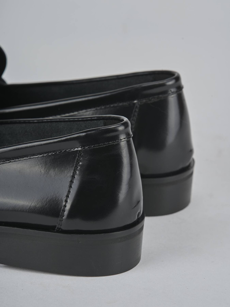 Mocassini tacco 1cm pelle nero
